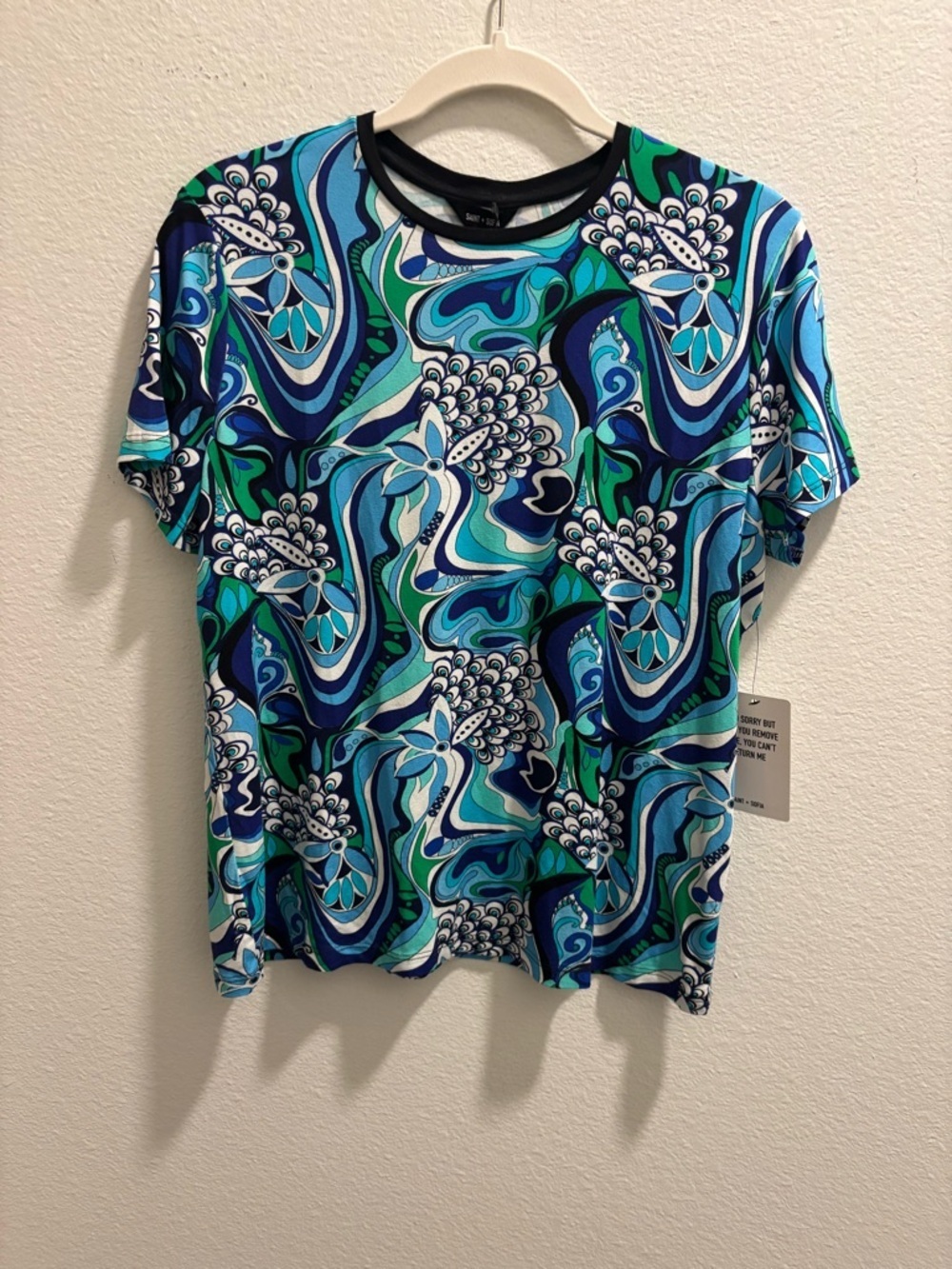 NWT Saint + Sofia Boyfriend Tee in paradise, size 4 (US), size XS (EU)
